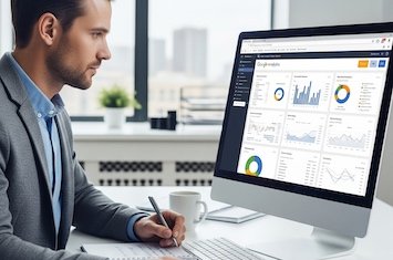 an SMP marketing professional analyzing a website conversion tracking and data